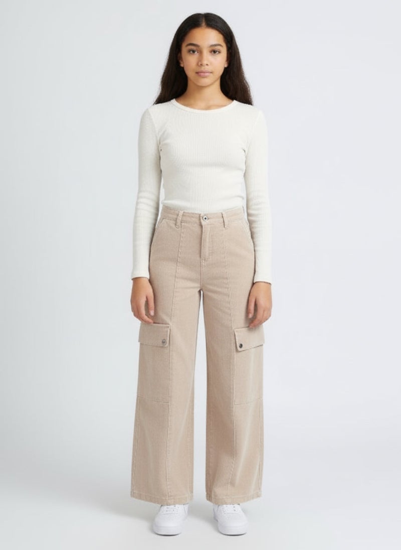 Cloud Fashion Beige Cargo Fit - Image 1